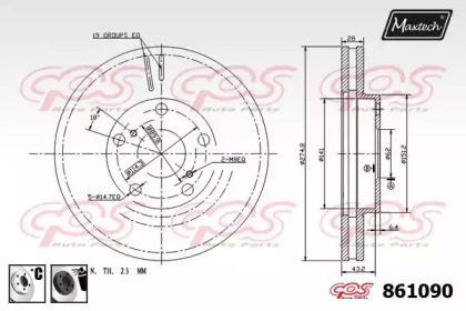 Тормозной диск MAXTECH 861090.6060