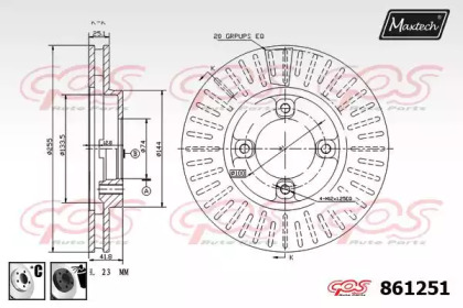 Тормозной диск MAXTECH 861251.6060