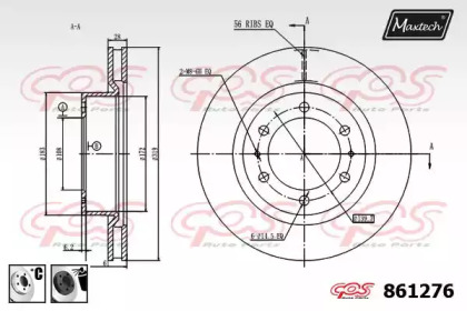 Тормозной диск MAXTECH 861276.6060