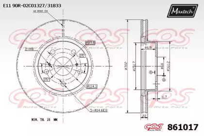 Тормозной диск MAXTECH 861017.0000