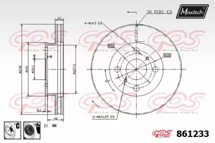 Тормозной диск MAXTECH 861233.6060