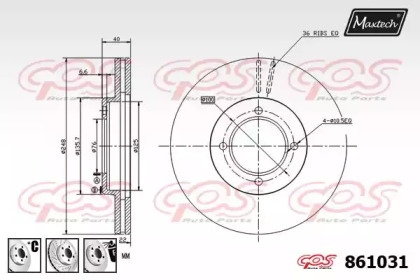 Тормозной диск MAXTECH 861031.6880