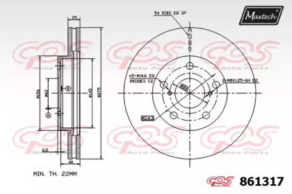 Тормозной диск MAXTECH 861317.0000