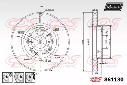 Тормозной диск MAXTECH 861130.6980