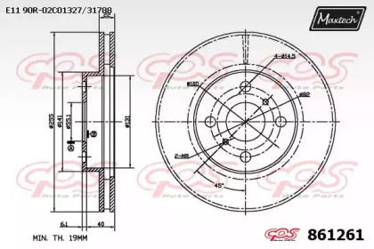 Тормозной диск MAXTECH 861261.0000