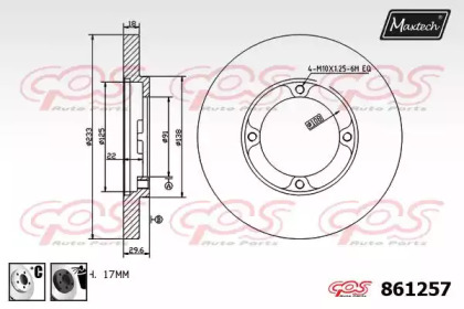 Тормозной диск MAXTECH 861257.6060