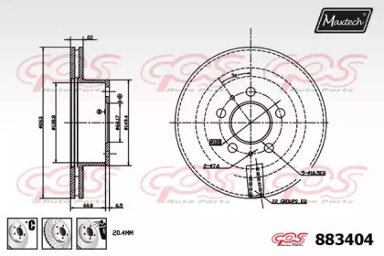 Тормозной диск MAXTECH 883404.6880