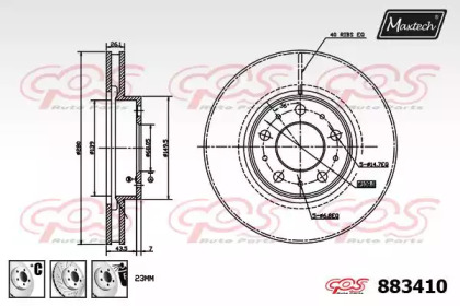 Тормозной диск MAXTECH 883410.6880