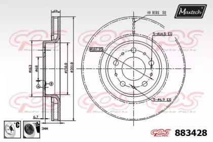 Тормозной диск MAXTECH 883428.6060