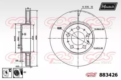 Тормозной диск MAXTECH 883426.6060