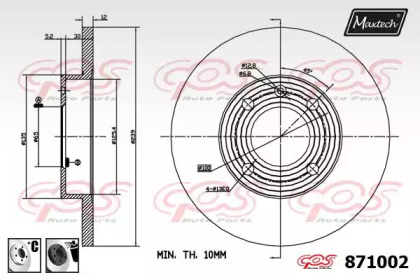 Тормозной диск MAXTECH 871002.6060