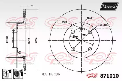 Тормозной диск MAXTECH 871010.6060