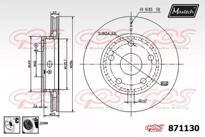 Тормозной диск MAXTECH 871130.6060