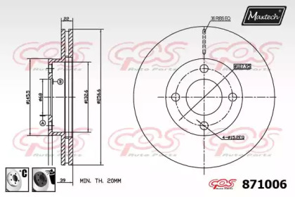 Тормозной диск MAXTECH 871006.6060