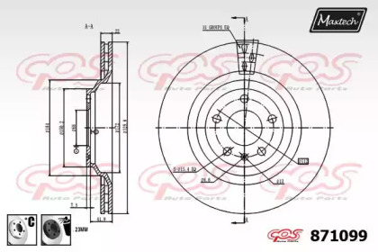 Тормозной диск MAXTECH 871099.6060