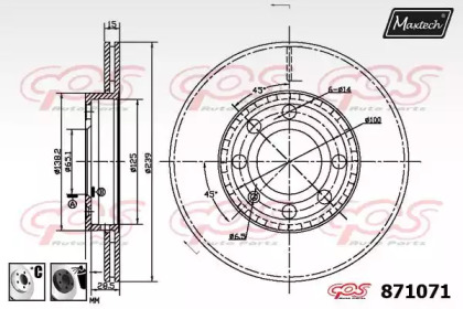 Тормозной диск MAXTECH 871071.6060