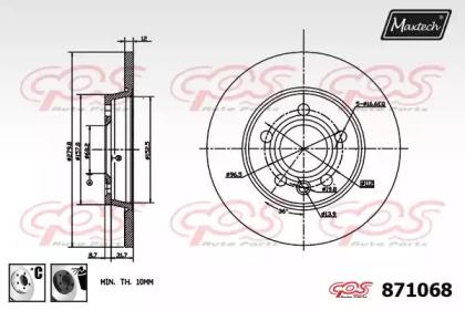 Тормозной диск MAXTECH 871068.6060