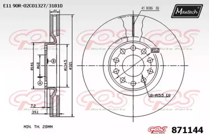 Тормозной диск MAXTECH 871144.0000