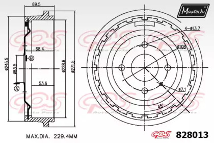 Тормозный барабан MAXTECH 828013.0000