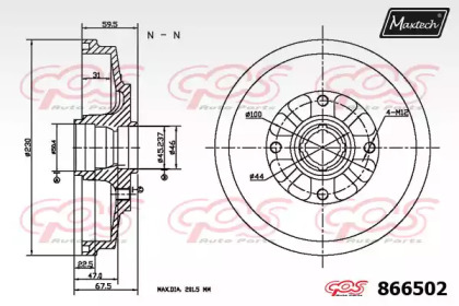 Тормозный барабан MAXTECH 866502.0008