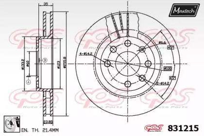 Тормозной диск MAXTECH 831215.0080