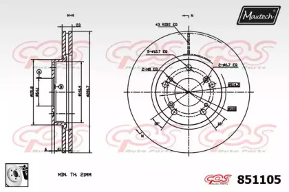 Тормозной диск MAXTECH 851105.0080