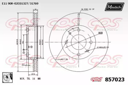 Тормозной диск MAXTECH 857023.0080