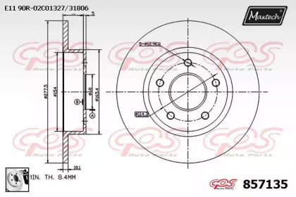 Тормозной диск MAXTECH 857135.0080