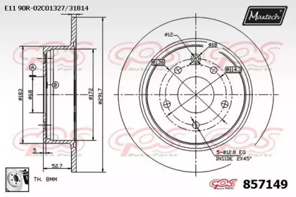 Тормозной диск MAXTECH 857149.0080