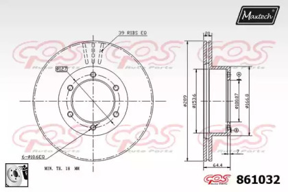 Тормозной диск MAXTECH 861032.0080