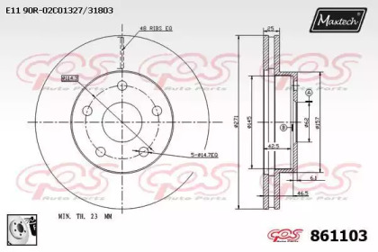 Тормозной диск MAXTECH 861103.0080