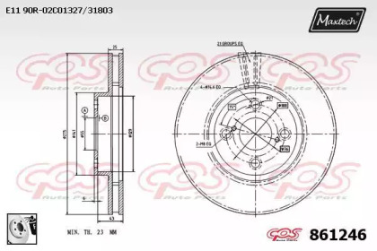 Тормозной диск MAXTECH 861246.0080