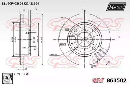 Тормозной диск MAXTECH 863502.0080