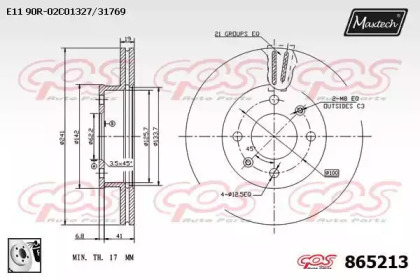 Тормозной диск MAXTECH 865213.0080