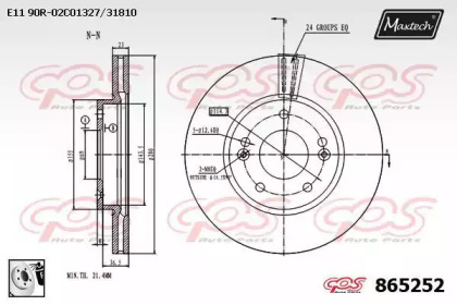 Тормозной диск MAXTECH 865252.0080