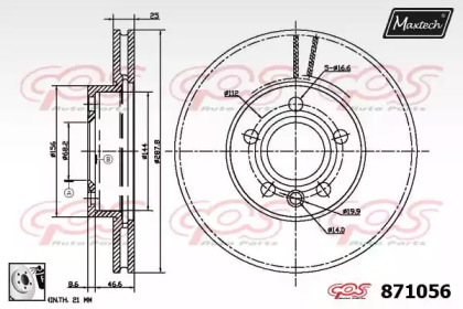 Тормозной диск MAXTECH 871056.0080