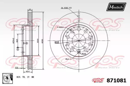 Тормозной диск MAXTECH 871081.0080