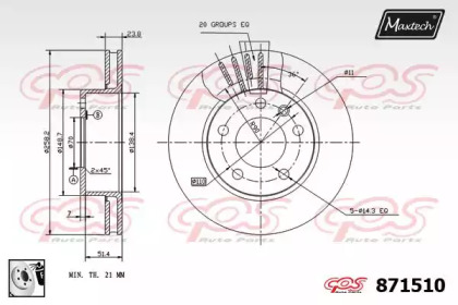 Тормозной диск MAXTECH 871510.0080