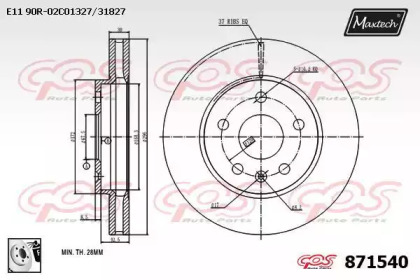 Тормозной диск MAXTECH 871540.0080