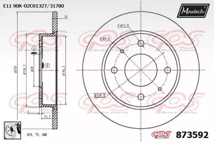 Тормозной диск MAXTECH 873592.0080