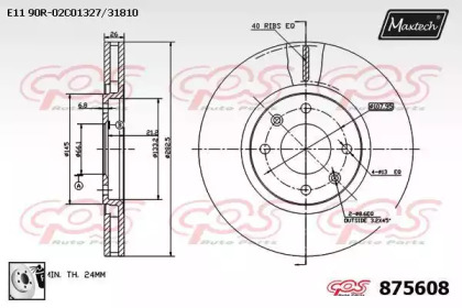 Тормозной диск MAXTECH 875608.0080