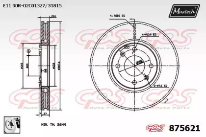 Тормозной диск MAXTECH 875621.0080