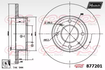 Тормозной диск MAXTECH 877201.0080