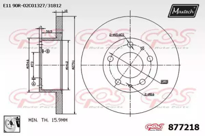 Тормозной диск MAXTECH 877218.0080