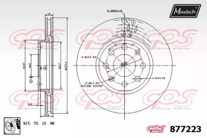 Тормозной диск MAXTECH 877223.0080