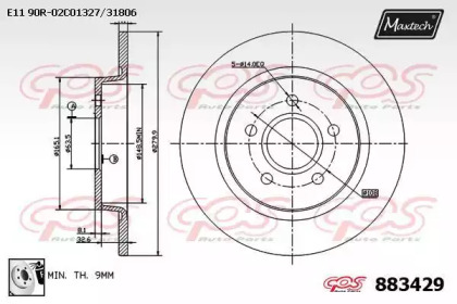 Тормозной диск MAXTECH 883429.0080