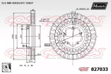 Тормозной диск MAXTECH 827033.0080