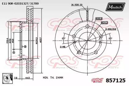 Тормозной диск MAXTECH 857125.0080