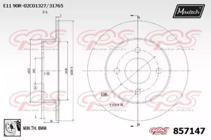 Тормозной диск MAXTECH 857147.0080