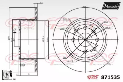 Тормозной диск MAXTECH 871535.0080